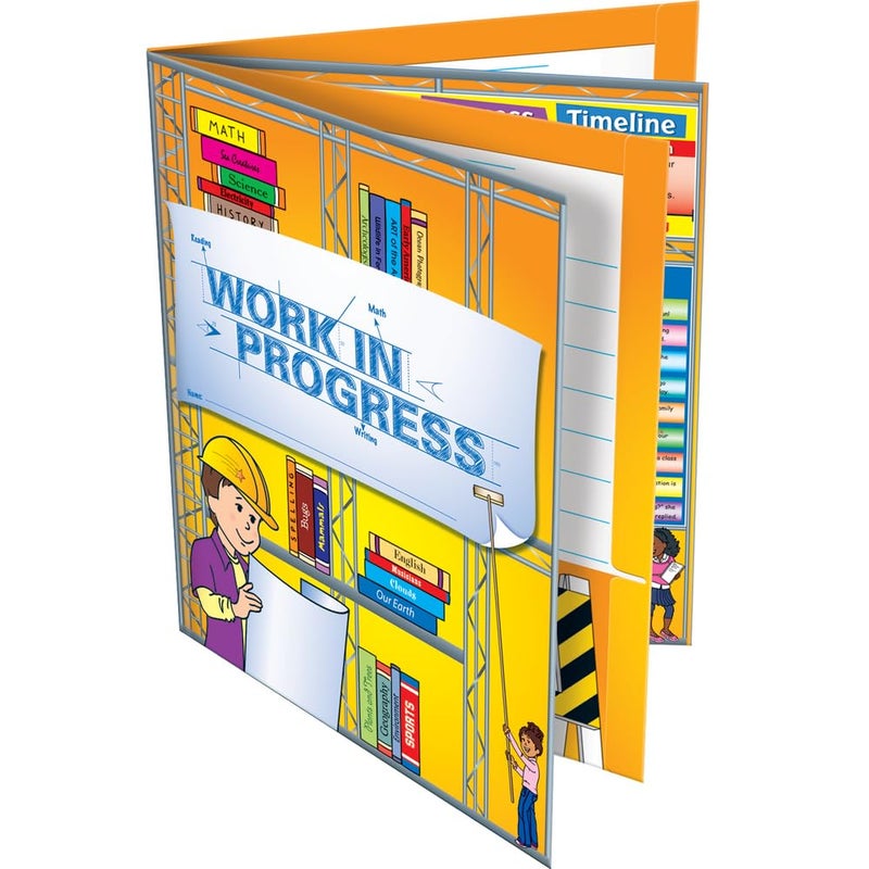 Really Good Stuff Work-in-Progress 4-Pocket Folders - 12 folders - Bulk School Supplies, Take Home Organizer for Students, Classroom Essentials - Image 1